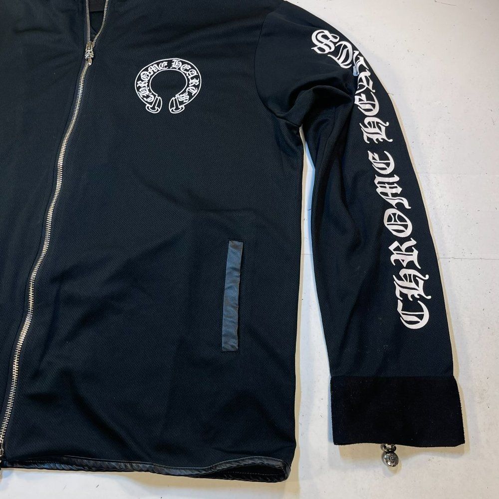 Unbranded BLACK HORSESHOE LOGO ZIP UP TRACK JACKET Sz Mens XL - Picture 4 of 16